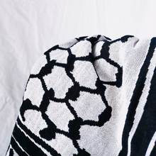 Load image into Gallery viewer, Kuffiyeh Throw Blanket (Black)