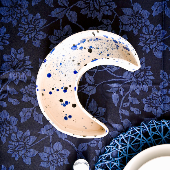 Ramadan Moon Ceramic Bowl (Splatter)