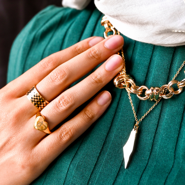 Palestine Map Necklace (Gold) &mdash; alternate view