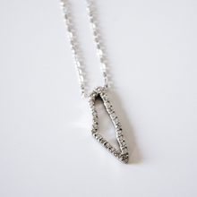 Load image into Gallery viewer, Rhinestone Palestine Map Necklace (Silver)
