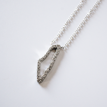 Load image into Gallery viewer, Rhinestone Palestine Map Necklace (Silver)