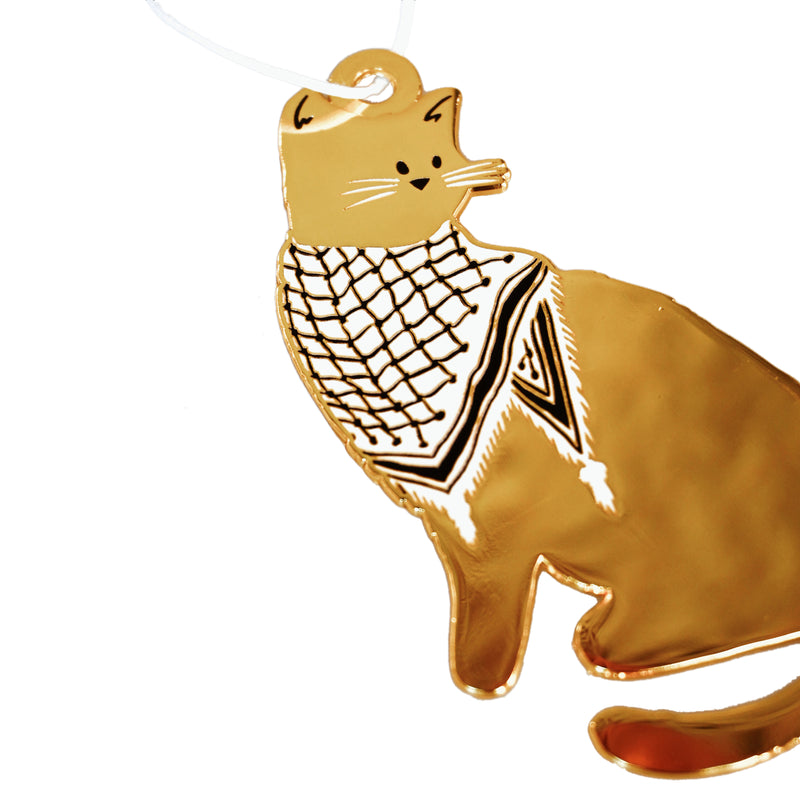 Golden Catfiyyeh Holiday Ornament