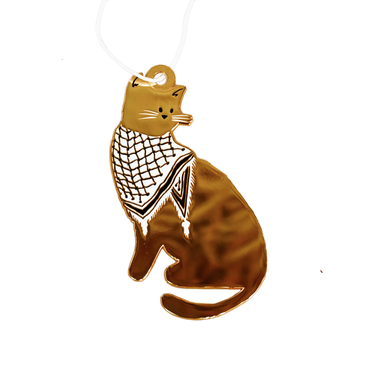 Golden Catfiyyeh Holiday Ornament