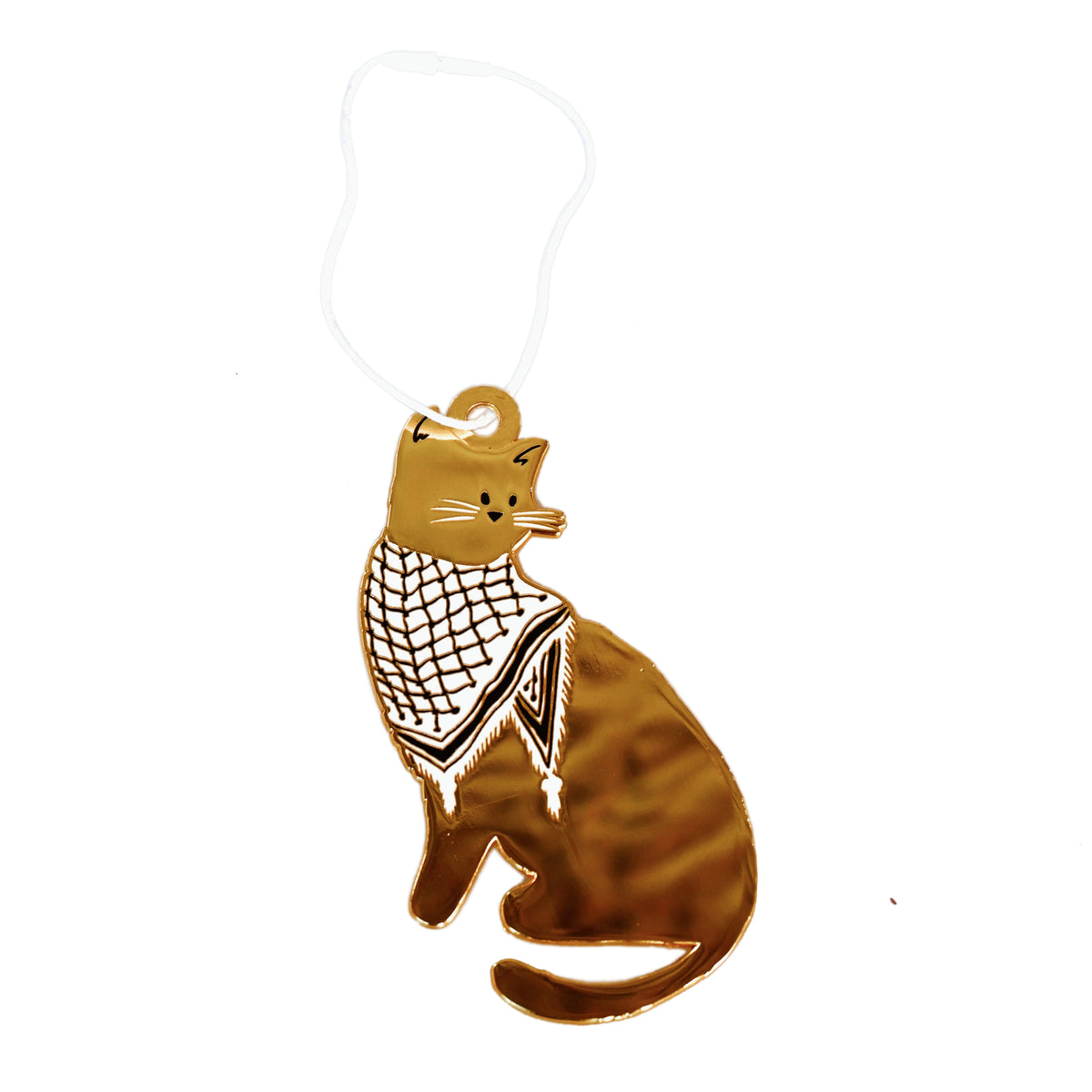 Golden Catfiyyeh Holiday Ornament