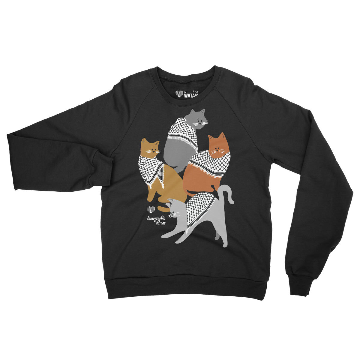 Palestinian Catfiyyeh Gang Crewneck Sweatshirt