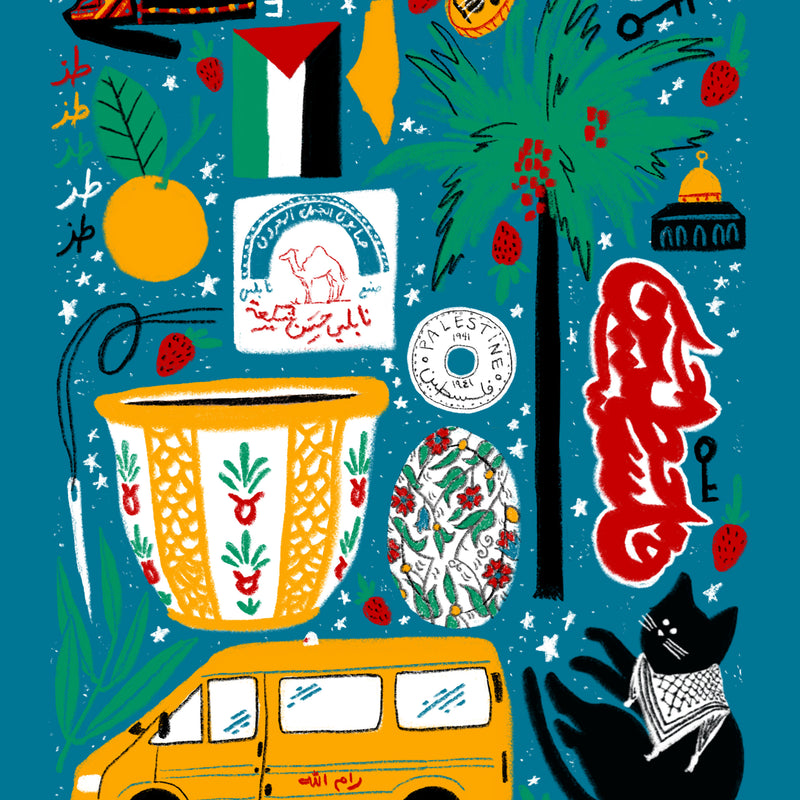 Quaint Collage of Palestine Print