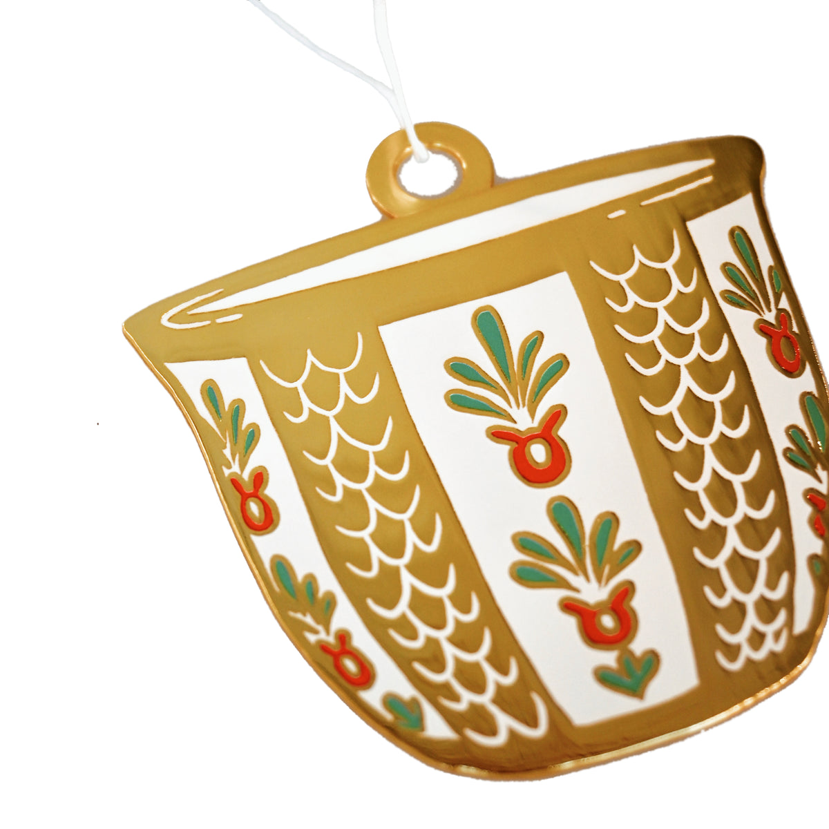 Golden Arabic Coffee Holiday Ornament