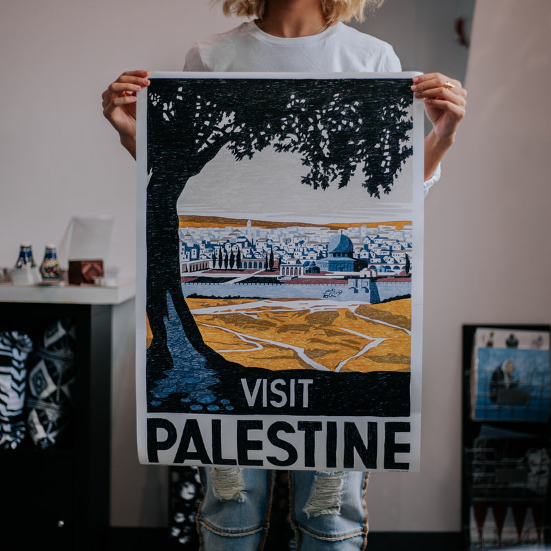Reclaimed "Visit Palestine" Poster