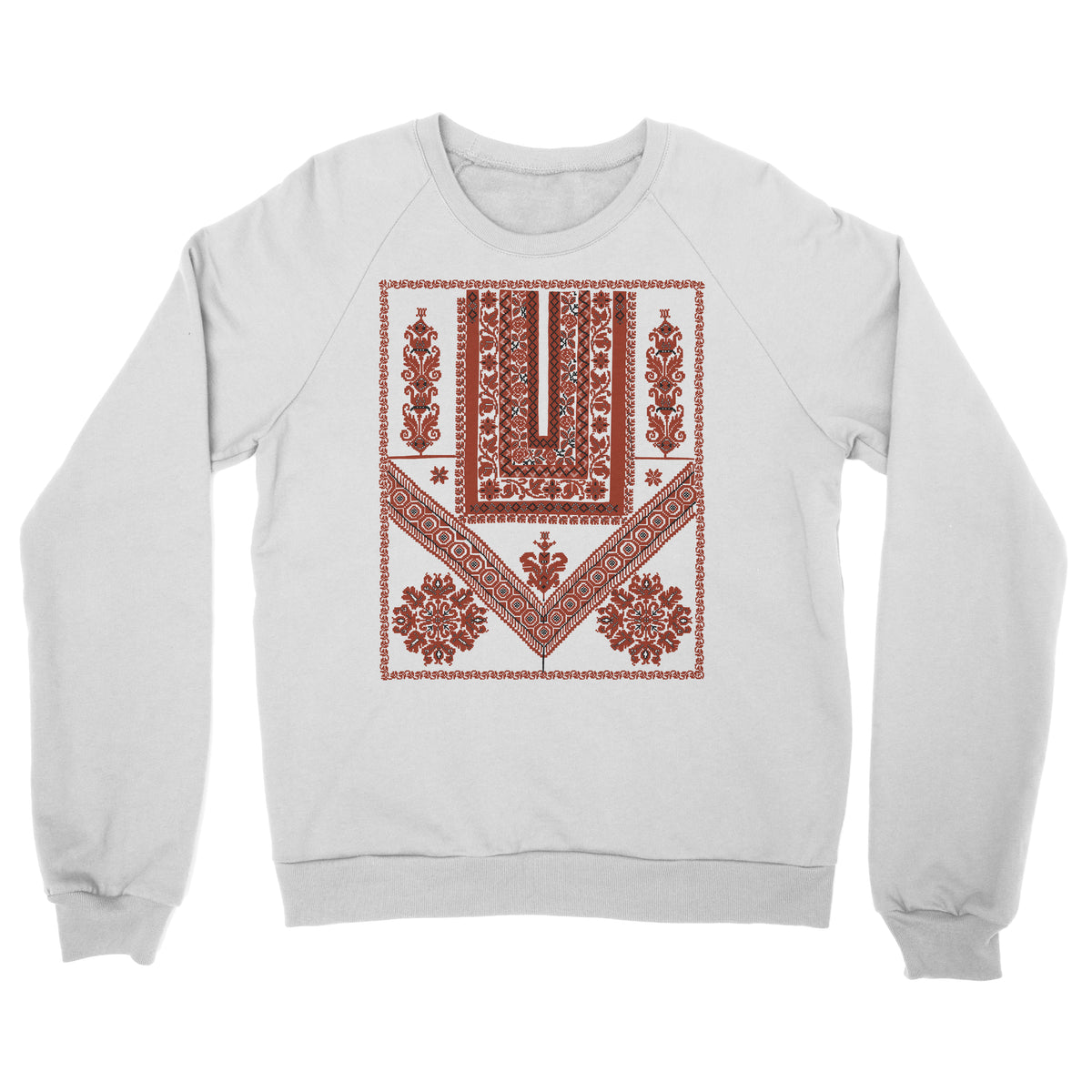 Classic Ramallah Qabbeh Tatreez Crewneck Sweatshirt